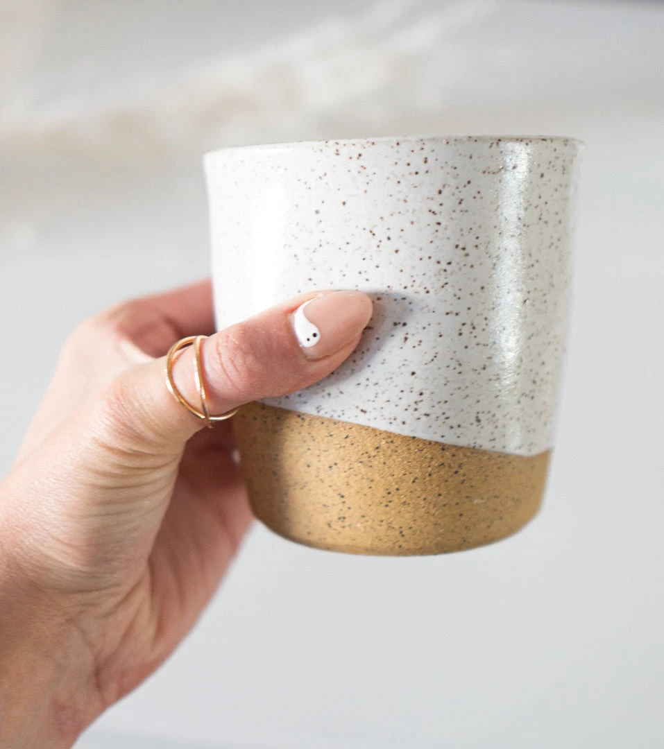 Moonshine Design Speckled Stoneware Pinch Tumbler Set Home Goods 4 Moonshine Design Speckled Stoneware Pinch Tumbler Set Home Goods