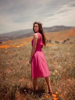 Valani Clothing Srey Banana Midi Skirt - Lilac Rose