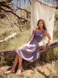 Valani Srey Banana Midi Skirt - Purple Sage Clothing