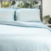 Ettitude Bamboo Sateen Duvet Cover- Starlight Blue Stripes