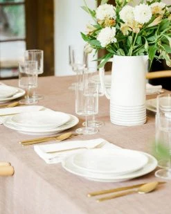 Creative Women Best Sellers Stone Washed Linen Tablecloth - Blush