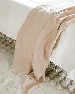 Creative Women Home Goods Stone Washed Linen Throw Blanket