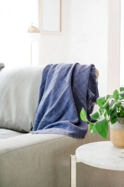 Creative Women Home Goods Stone Washed Linen Throw Blanket