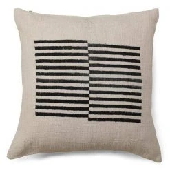 Casa Amarosa Stripe Throw Pillow Cover - Black