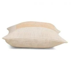 Casa Amarosa Stripe Throw Pillow Cover - Gold Earth