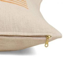 Casa Amarosa Stripe Throw Pillow Cover - Gold Earth