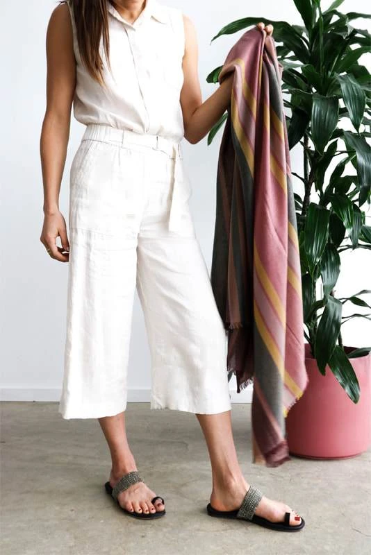 Studio Variously Barque Stripes Merino Wool Scarf 4 Studio Variously Barque Stripes Merino Wool Scarf