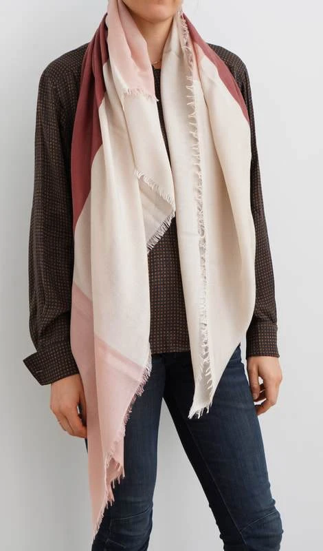 Studio Variously Rosewood Blok Silk And Cashmere Scarf Accessories 6 Studio Variously Rosewood Blok Silk And Cashmere Scarf Accessories