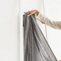 Studio Variously Carbon Checks Merino Wool Scarf  Accessories