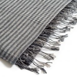 Studio Variously Carbon Checks Merino Wool Scarf  Accessories