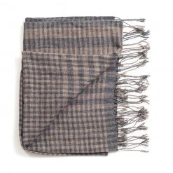 Studio Variously Fawn Checks Merino Scarf 