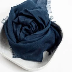 Studio Variously Midnight Blue Linen Scarf Accessories 18 Studio Variously Midnight Blue Linen Scarf Accessories