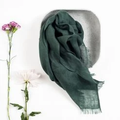 Studio Variously Accessories Moss Linen Scarf 16 Studio Variously Accessories Moss Linen Scarf