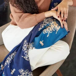 Studio Variously Oraa Indigo Silk Scarf 11 Studio Variously Oraa Indigo Silk Scarf