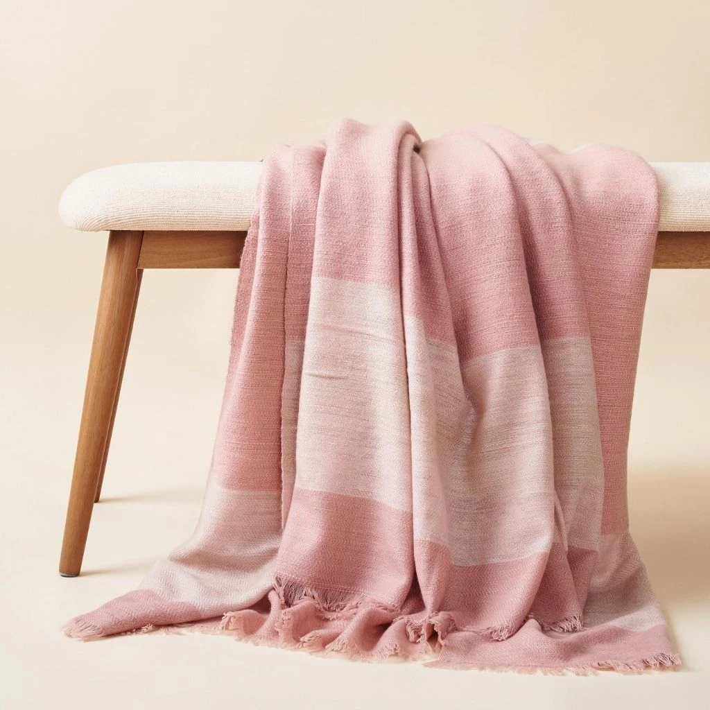 Studio Variously Rosa Merino Throw Blanket 3 Studio Variously Rosa Merino Throw Blanket