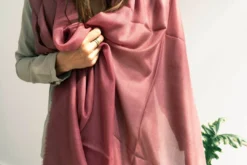 Studio Variously Rosa Silk And Cashmere Scarf Handcrafted
