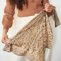 Studio Variously Tesu Black Silk Scarf Accessories