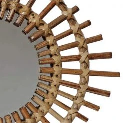 Casa Amarosa Sun Spike Rattan Mirror 7 Casa Amarosa Sun Spike Rattan Mirror