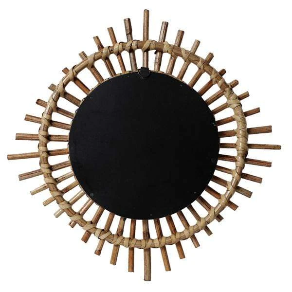 Casa Amarosa Sun Spike Rattan Mirror 5 Casa Amarosa Sun Spike Rattan Mirror