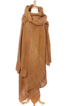 Swahili African Modern Home Goods Chestnut Gabi Tablecloth / Throw Blanket