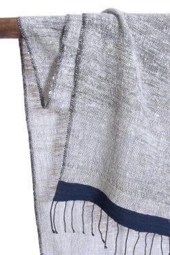 Swahili African Modern Ethiopian Stella Shawl - Blue Accessories