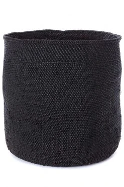 Swahili African Modern Iringa Baskets - Solid Black Home Goods