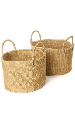 Swahili African Modern Best Sellers Kitui Sand Sisal Kamba Floor Basket