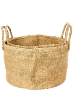 Swahili African Modern Best Sellers Kitui Sand Sisal Kamba Floor Basket