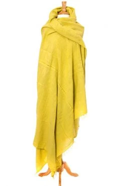 Swahili African Modern Lemon Gabi Tablecloth / Throw Blanket