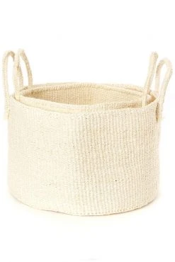 Swahili African Modern Natural Sisal Kamba Floor Basket Home Goods 7 Swahili African Modern Natural Sisal Kamba Floor Basket Home Goods