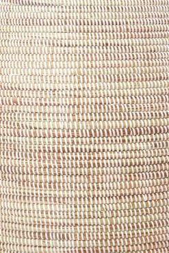 Swahili African Modern Senegalese Tall White Bongo Hamper Basket Best Sellers