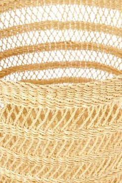 Swahili African Modern Home Goods Lace Weave Basket Bin Set