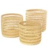 Swahili African Modern Home Goods Lace Weave Basket Bin Set 1 Swahili African Modern Home Goods Lace Weave Basket Bin Set