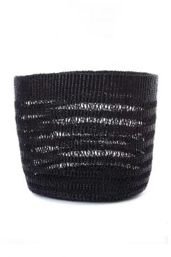 Swahili African Modern Raven Veta Vera Lace Weave Basket Bins Set Home Goods