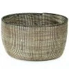 Swahili African Modern Solid Black Knitting Basket