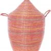 Swahili African Modern Home Goods Large Sunrise Stripes Laundry Hamper Basket