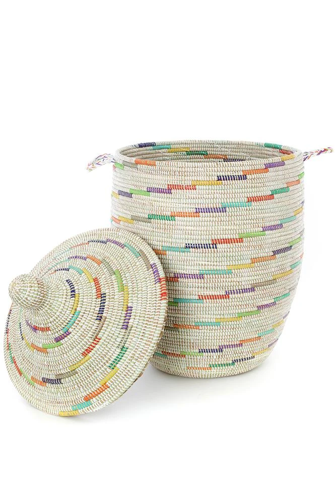 Swahili African Modern Home Goods Large Vanilla Sugar Swirl Laundry Hamper Basket 4 Swahili African Modern Home Goods Large Vanilla Sugar Swirl Laundry Hamper Basket