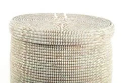 Swahili African Modern White Sand Dune Hamper Set