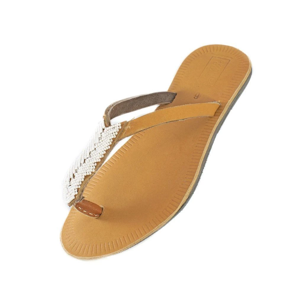 Swahili Coast Design Compass Sandals - White Shoes 5 Swahili Coast Design Compass Sandals - White Shoes