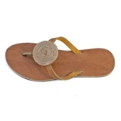 Swahili Coast Design Iris Sandals - Champagne