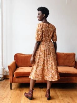 Mata Traders Sydney Paprika Suzani Midi Dress Clothing