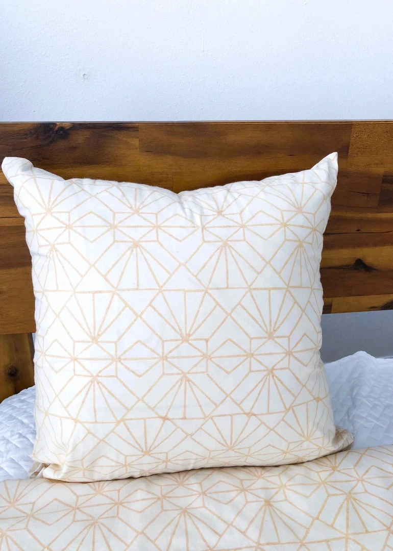 Symbology Reversible Pillowcase - Cream + Tan 3 Symbology Reversible Pillowcase - Cream + Tan