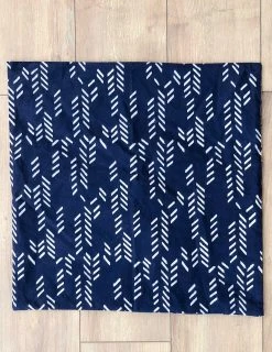 Symbology Best Sellers Art Deco/Stylized Feather Reversible Pillowcase - Navy + Cream