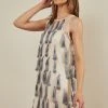 Symbology Flapper Chic Tassel Dress - Cream + Gray 1 Symbology Flapper Chic Tassel Dress - Cream + Gray