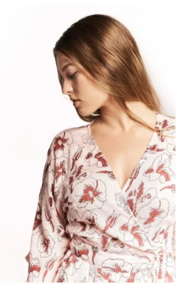 Symbology Hibiscus Flower Wrap - Rose + Berry