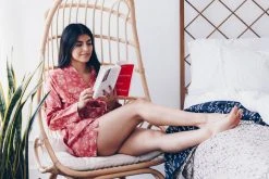 Symbology Tattoo Flower Pajama Set - Dusty Rose + Cream 9 Symbology Tattoo Flower Pajama Set - Dusty Rose + Cream