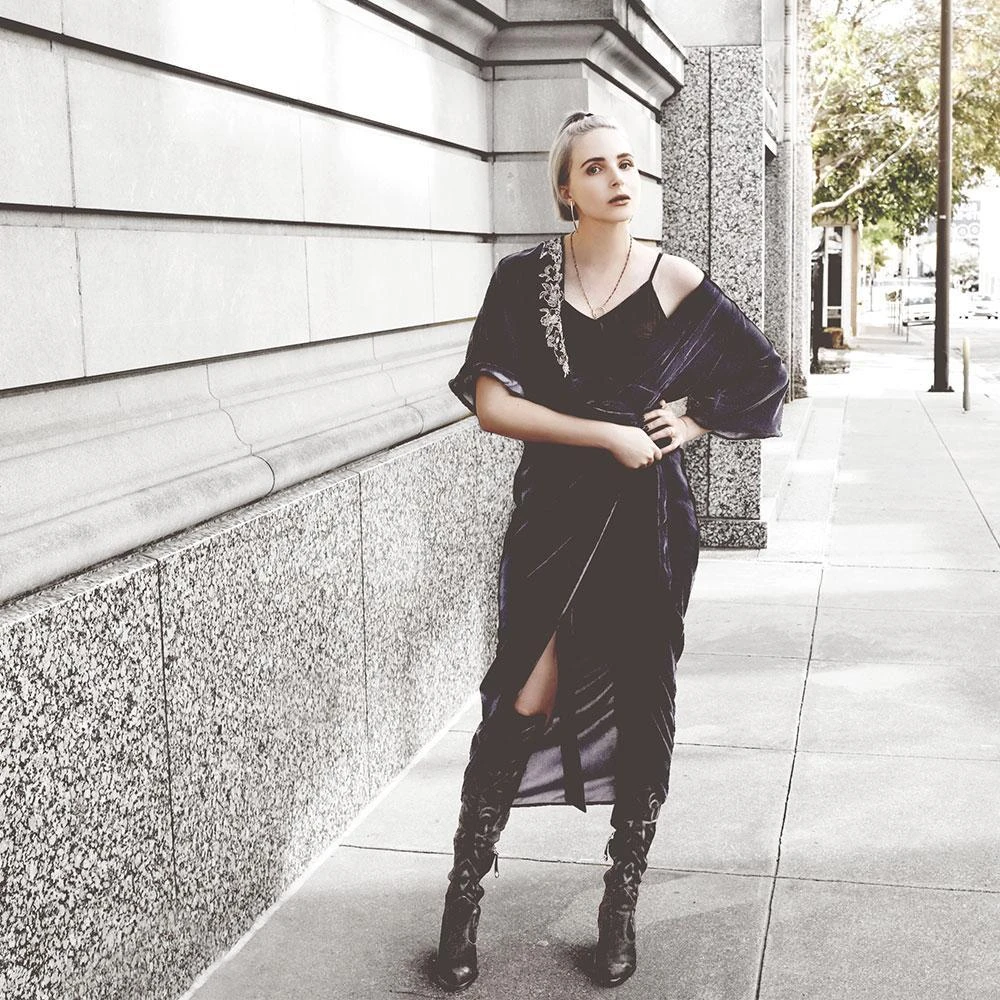 Symbology Special Occasion Velvet Wrap Dress In Midnight Blue 6 Symbology Special Occasion Velvet Wrap Dress In Midnight Blue