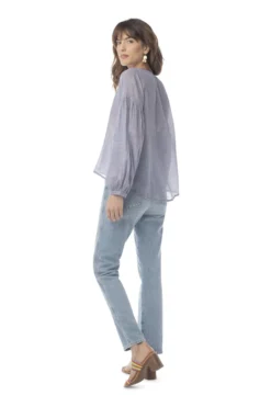 Synergy Organic Clothing Amber Top - Navy Checked Sale 9 Synergy Organic Clothing Amber Top - Navy Checked Sale