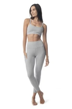 Synergy Organic Clothing Go To Yoga Bra - Heather Gray