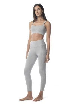 Synergy Organic Clothing Go To Yoga Bra - Heather Gray